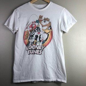 Looney Toons t Shirt Cartoon Retro Y2k White Small